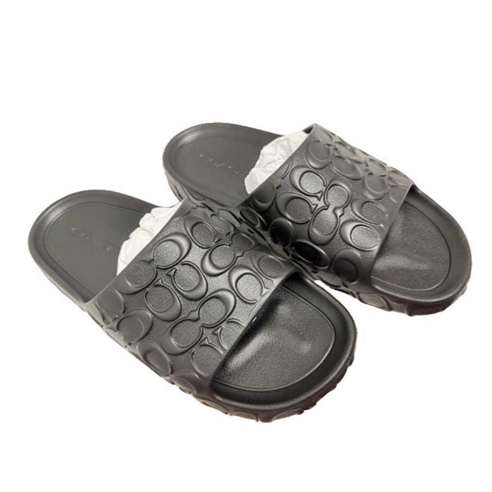 Coach Men's Bay Slide Signature Black Sz 10 NEW